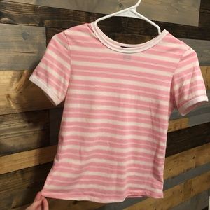 Pink and White Stripe Rue21 Short Sleeve